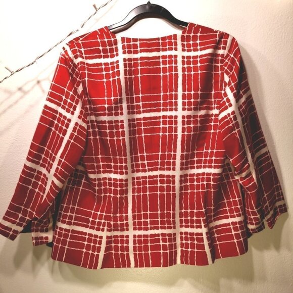 Pendleton Vtg Women's 10 Red White Snazzy Jacket - Picture 7 of 12